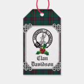 Étiquettes-cadeau Clan Davidson Crest Badge & Tartan Holiday (Devant)