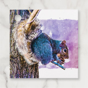 Étiquettes Cadeau Classe Cute Squirrel Saint Valentin
