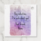 Étiquettes Cadeau Classe Cute Squirrel Saint Valentin (Dos)