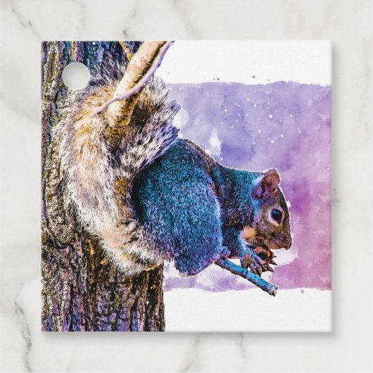 Étiquettes Cadeau Classe Cute Squirrel Saint Valentin (Devant)