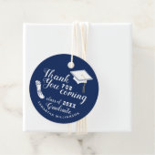 Étiquettes Cadeau Classe de Merci bleu et blanc 2025 (En situation)