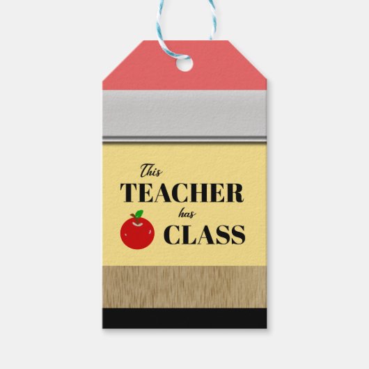 Étiquettes-cadeau classe de professeur (Devant)