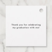 Étiquettes Cadeau Classe moderne de 2024 Black Script Graduation (Dos)