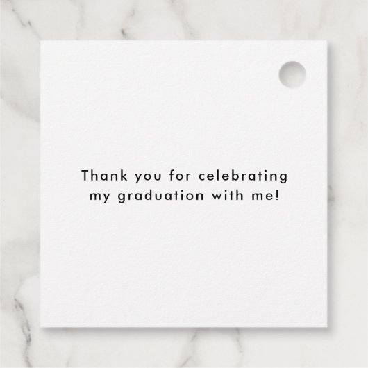 Étiquettes Cadeau Classe moderne de 2024 Black Script Graduation (Dos)