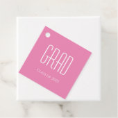 Étiquettes Cadeau Classe simple de 2025 Graduation Party mignon rose (En situation)
