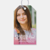 Étiquettes-cadeau Classe supérieure de 2025 photo Graduation (Dos)