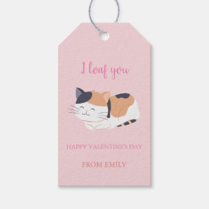 Étiquettes-cadeau Classe Valentine Calico Cat Tags