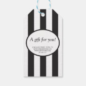 Étiquettes-cadeau Classic Black Stripes Business (Dos)