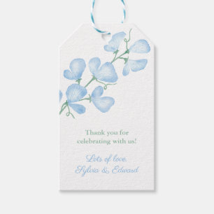 Étiquettes-cadeau Classic Blue Sweet Pea Boy Baby shower Favoriser T