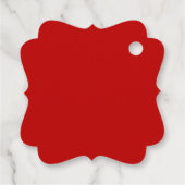 Étiquettes Cadeau Classic élégant logo chinois mariage rouge floral (Dos)