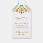 Étiquettes-cadeau Classic & Elegant Mariage en fer à repasser Merci (Devant)