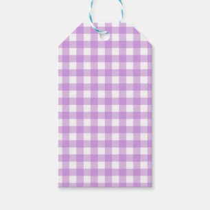 Étiquettes-cadeau Classic En vichy Vérifier Plaid Motif Lilac