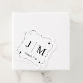 Étiquettes Cadeau Classic Monogram Wedding Border line (En situation)