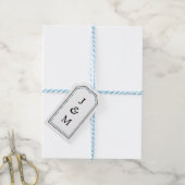 Étiquettes-cadeau Classic Monogram Wedding Border line (Avec de laficelle)