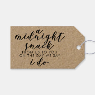 Étiquettes-cadeau Classique Black Midnight Snack Mariage Merci