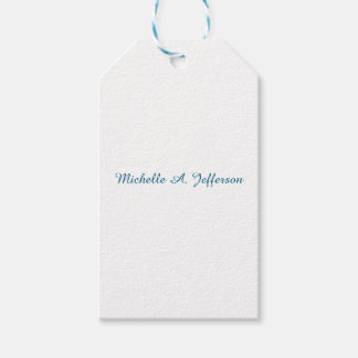 Étiquettes-cadeau Classique Créatif tendance Bleu Océan Blanc
