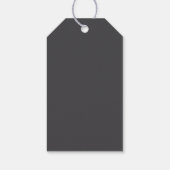 Étiquettes-cadeau Classique Créatif Tendance Gris Foncé & Blanc (Dos)