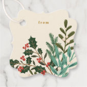 Étiquettes Cadeau Classique Enchantant Élégant cadeau de Noël de vac (Devant)