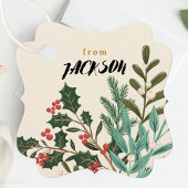 Étiquettes Cadeau Classique Enchantant Élégant cadeau de Noël de vac