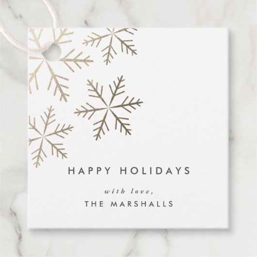 Étiquettes Cadeau classique Faux Faux Foil cadeau de vacances (Devant)