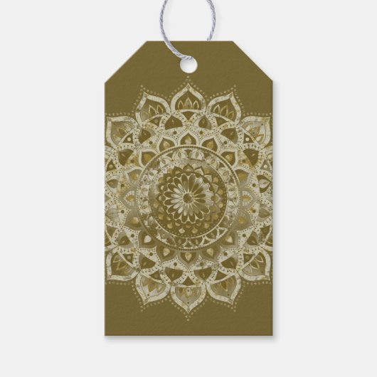 Étiquettes-cadeau Classique Mandala Inde Style 4 (Devant)