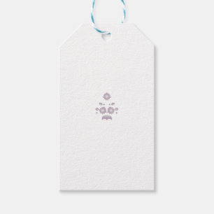 Étiquettes-cadeau Classique Rose décorative design blanc laiteux