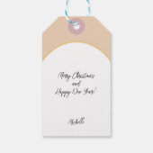 Étiquettes-cadeau Classique Tons Roses Jolies Arbre de Noël (Dos)