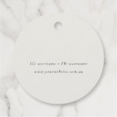 Étiquettes Cadeau Classy Artisan Blue Gold Paint Business (Dos)