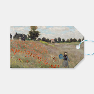 Étiquettes-cadeau Claude Monet - Champ de coquelicots