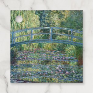 Étiquettes Cadeau Claude Monet - Eau Lily étang, Harmonie verte