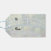 Étiquettes-cadeau Claude Monet - Eau Lily étang, Harmonie verte (Dos Horizontal)