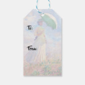 Étiquettes-cadeau Claude Monet - Femme avec un parasol face à droite (Dos)