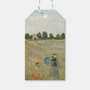 Étiquettes-cadeau Claude Monet Le Champ de coquelicots près d'Argent