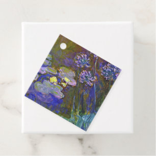 Étiquettes Cadeau Claude Monet Nymphéas Agapanthus Art Vintage