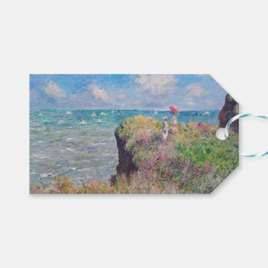 Étiquettes-cadeau Claude Monet - Promenade Cliff à Pourville (Devant (Horizontal))