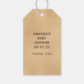 Étiquettes-cadeau Clé Vintage Emerald Gemstone (Dos)