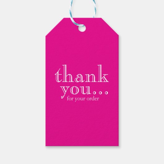 Étiquettes-cadeau Client Merci simple (Devant)