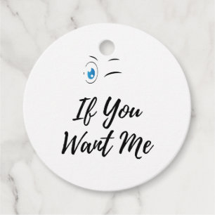 Étiquettes Cadeau Clignez si vous me voulez drôle hommes 