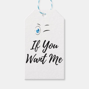 Étiquettes-cadeau Clignez si vous me voulez drôle hommes 