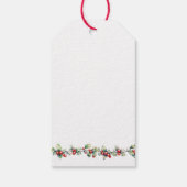 Étiquettes-cadeau Cloches de mariage d'hiver et Holly Favor (Dos)