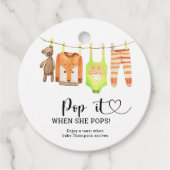 Étiquettes Cadeau Clothesline Pop it When she pops (Devant)
