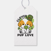 Étiquettes-cadeau Clover Pup Love - St. Patrick's Day Chien Design (Devant)