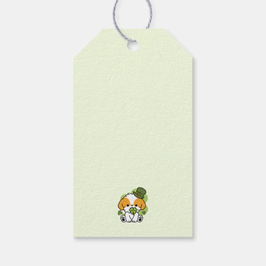 Étiquettes-cadeau Clover Pup Love - St. Patrick's Day Chien Design (Dos)