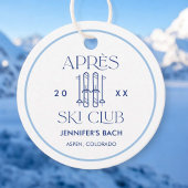Étiquettes Cadeau Club Apres Ski Fête de Ski d'Hiver Bach