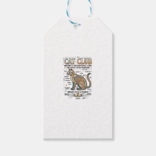 Étiquettes-cadeau Club Chat Anatomie du Chat Diagramme Scientifique