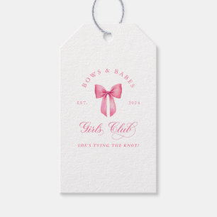Étiquettes-cadeau Club des filles Bows and Babes Bachelorette