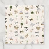 Étiquettes Cadeau Coastal Summer Neutrals Bachelorette Party (Dos)