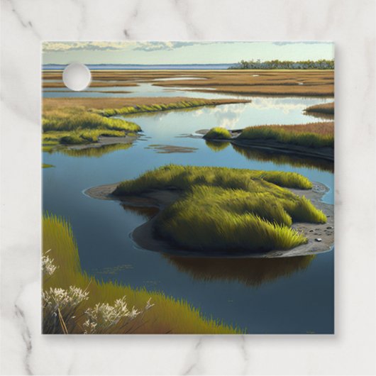 Étiquettes Cadeau Coastal tranquillité (Devant)