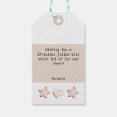 Étiquettes-cadeau Coca Chaud De Noël Et Cookies Aquarelle (Dos)