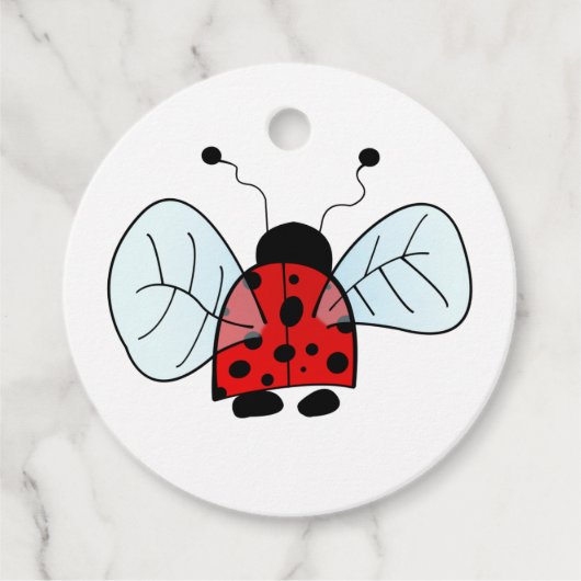 Étiquettes Cadeau Coccinelle (Devant)